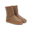 Diseñador Mini Australia Bota Invierno Cálido Botines de nieve Zapatos de piel para hombre Tacones planos de cuero real Botas de vaquero Martin