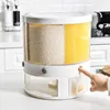 Bottiglie di stoccaggio 10L Secchio di riso indipendente Dispenser di cereali Cibo secco Scatola a prova di umidità Contenitore da cucina automatico Organizzatore