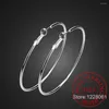 Hoop Earrings Personality Favorite Big Circles For Women Fashion Sterling Silver Jewelry Trendy Retro Round Circle Earring