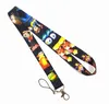 20pcs/lot designer Keychain Anime Character Lanyards For Key Phone Keys ID Card DIY Neck Strap Hang Rope Lanyard For Fans