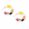 Hoop Earrings Color Drop C-shaped For Women Fashion Trend Ladies Ear Clips Birthday Party Gift Jewelry Wholesale Direct Sales