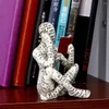 Dekorativa figurer som l￤ser Kvinnstaty Harts Desktop Sculptures Home Study Room Bookhelf Decoration Figurin Ornament