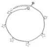 Bracelets de cheville KOFSAC Mode Pieds Nus Sandale Plage Pied Bijoux 925 Sterling Argent Pour Femmes Étoiles Cheville Chaîne Bracelets Fille Cadeaux