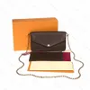 designer di lusso originale a 3 pezzi Brand Brand Brand Women Men Chain Bote ClutchBag Bags Crossbody Borse Pochette Fel289u