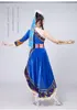 Abiti casual Vestiti da esibizione di danza collettiva mongola tibetana Abiti da donna per adulti Vestito Zhuoma di minoranza etnica quadrata a tre colori