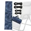 Housses de chaise en tissu de remplacement pour fauteuil inclinable résistant à la chaleur avec oreiller outil imperméable pour housse pliante durable pour patio camping intérieur