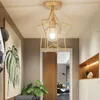 Taklampor Homhi Gold Star Modern LED-ljuslampa för rum Living Decoration Iron Lampy Sufitowe Corridors HZL-005