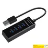 Crossovers 4 Port Spliters Keyboard Mouse Phone Flash Drive Data Charger Splitter för dator USB Hub Charging Station