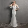 Casual Dresses Aoottii 2022 Pink Off Shoulder Party Dress Women Sexy Strap Sequin Evening Long Prom 18272