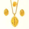 Fine Gold Pendant Necklaces Earrings Ring Habesha Eritrean Ethiopian Wedding Jewelry Sets