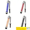 Luxury Diamond Crystal Touch Screen Capacitive Stylus Ball Bling Pen Pens For Cellphone iphone PC Tablet iPad