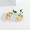 매달린 귀걸이 디자이너 실버 바늘 창조 과일 지르콘 신선한 레몬 해변 파티 선물 보석