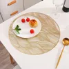 Tapis de Table en PVC, 6 pièces, doux, de haute qualité, décoration de cuisine, napperons ronds pour salle à manger de mariage, napperon anti-rayures