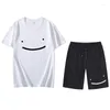 Мужские футболки для спортивной одежды Smp-Men Летняя одежда двух частей.