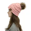 Femmes laine casquettes automne hiver tricoté chapeau croix queue de cheval extérieur chaud balle mode