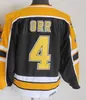 Мужчины Bobby Orr Boston Vintage Hockey Jerseys 7 Phil Esposito 24 Terry O'Reilly 8 Cam Neely 77 Ray Bourque Сшитая CCM Ретро Униформа Черный Белый Желтый Альтернативный