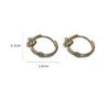 Hoop Earrings Lovelink Gold Silver Color Irregular Bow Women Girls Metal Geometric Round Personality Accessory