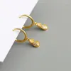 Hoop Earrings Fashion Cute Pineapple Pendant Crystal Copper Golden/White Huggies Bohemia Female Earring Piercing Jewelry