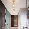 Taklampor Homhi Gold Star Modern LED-ljuslampa för rum Living Decoration Iron Lampy Sufitowe Corridors HZL-005