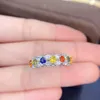 Кластерные кольца натуральные и настоящие сапфировые кольцо 925 стерлинговое серебро