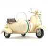 Decorative Figurines Retro Italy Style Handmade Metal Motorcycle Model Manual Home Decoration Art And Crafts For Birthday