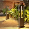 Waterproof Garden Post Lawn Lamp With Insert Stake Aluminum LED Pillar Light Outdoor Villa Pathway Landscape Bollard