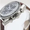 أي طراز ساعة Sellmodern Black Dial Watch Mens Master Watch Leatcher Bracelet Watches299J