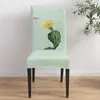 Chair Covers Cactus Yellow Flower Hummingbird Dining Cover 4/6/8PCS Spandex Elastic Slipcover Case For Wedding Home Room