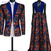 Femmes robes décontractées hommes veste mode doux Couple vêtements costumes floraux imprimé africain robe Bazin Riche amoureux vêtements WYQ79