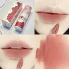 Lipgloss mooie aardbei matte modder klei fluweel lippenstiften waterdichte langdurige glad rood tint pigment