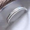 Cluster-Ringe Fancy 0,23 ct Princess-Schliff-Diamantband aus massivem Platin 950, Verlobungsring für Frauen