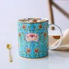 Tasses créatives en porcelaine, tasse à thé bleue de l'après-midi, Tazas, tasse à café, eau de petit déjeuner, cadeau de mariage, décoration de la maison