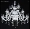 Lustres LED moderne lustre nordique salon chambre villa verre tube courbe bougie suspension lampe en cristal