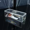 Boîtes de rangement Case de brosse cosmétique de bureau acrylique