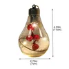 Decorações de Natal Luzes de bola LED à prova d'água para casamento de árvore em casa decoração interna de decoração transparente lâmpada plástica