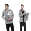 Men's Hoodies Men Winter Autumn Baby Carrier Hoodie Zip Up Maternity Kangaroo Hooded Sweatshirt Pullover 2 In 1 Multifunctional Carriers