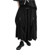 Pantalon f￩minin dames pantalon jupe large jambe classique de personnalit￩ noire simple mode simple design irr￩gulier grand pliss￩