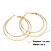 Boucles d'oreilles créoles exagération grande grande boucle d'oreille ronde pour femmes couleur or chaîne clause belle forme personnalité mode cadeau fête bijoux