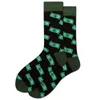 Chaussettes pour hommes nouveauté coton affaires Harajuku Hip Hop heureux coloré drôle rayé étoile robe pour homme cadeau de noël