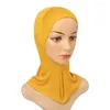 Vêtements ethniques Turban musulman Modal Élastique Bas Casquette Couleur unie Réglable Coton Corde Confortable Respirant Chimiothérapie