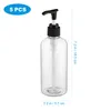 Aufbewahrungsflaschen, 5 Stück, nachfüllbare Shampoo-Pumpflaschenspender, klarer Seifenspender