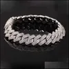 Lien chaîne arrivée personnalisé or bling diamant hommes lien cubain bracelet glacé zircon cubique gourmette bracelet chaînes bijoux 3 otwli