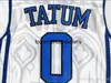 Hommes 0 Jayson Tatum College Jersey Université Noir Blanc Basketball Maillots Excellente Qualité Porter NCAA