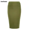 Skirts Slim Sexy Women Skirt Black Red White Spring Yellow Autumn Bandage Pencil Solid Rayon Evening Club Party