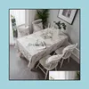 Table Cloth Withme Tablecloth Black White Marble Decoration Linen Tablecloths Household Ers Dustproof Washable Drop Delivery Home Ga Ot8Ro