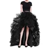 Robe De bal haut bas 2023 col bijou manches courtes volants asymétrique Tulle fête robes formelles queue vêtements d'anniversaire robes De Fiesta 328 328