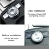 Car Console CD Panel Multimedia Switch Buttons Sequins Volume Button Cover For Mercedes Benz C E Class W204 W212 GLK X204