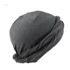 Bérets HaloTurban Durag Satin Doublure HeadScarf Hommes Turban HeadWrap Comfy Chemo Hat