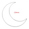 Decorative Figurines Moon Dream Catcher Macrame Material Accessories Crafts Accessory For DIY Home Living Room Wall Decoration