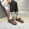 Dress Shoes Genuine leather female round head spring and autumn new style jk uniform single shoe thick soled small leather shoes